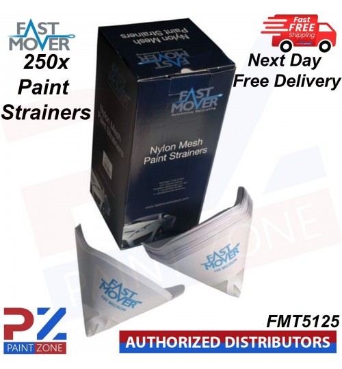 X250PCS FAST MOVER TOOLS (FMT5125) PAINT STRAINER, PAPER, 125MIC MESH, 150G,